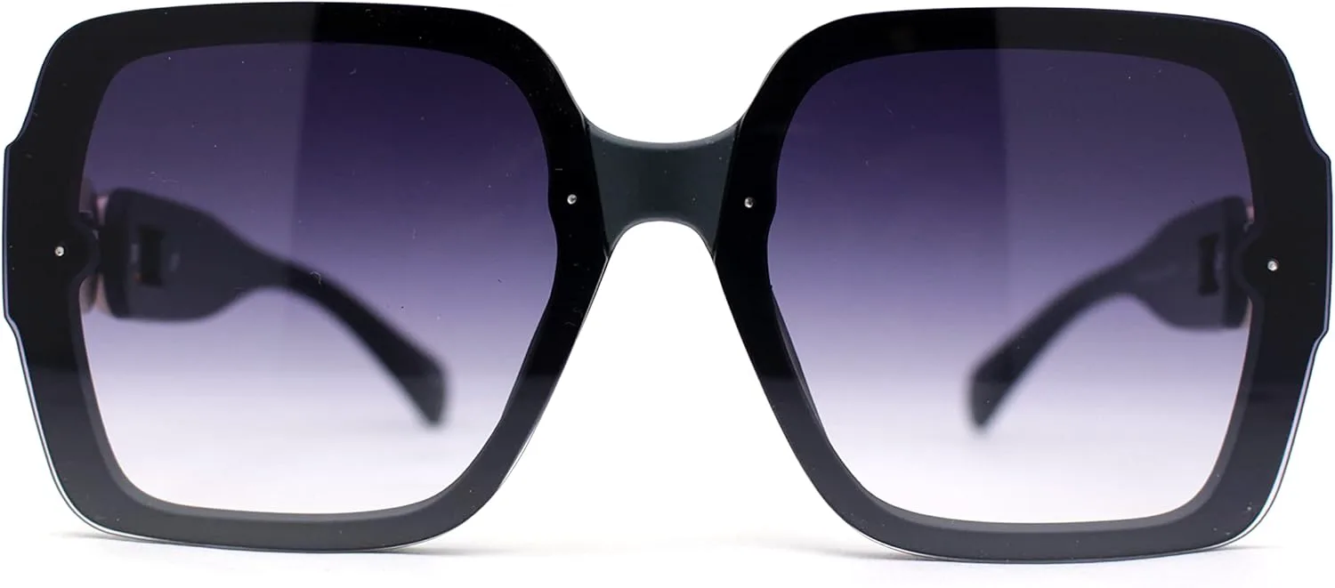 SA106 Женские солнцезащитные очки в стиле модерн без оправы с цепочкой и декоративными элементами, прямоугольной формы, увеличенного размера, Green - Smoke
SA106 Женские солнцезащитные очки в стиле модерн без оправы с цепочкой и декоративными элементами, прямоугольной формы, увеличенного размера, Green - Smoke