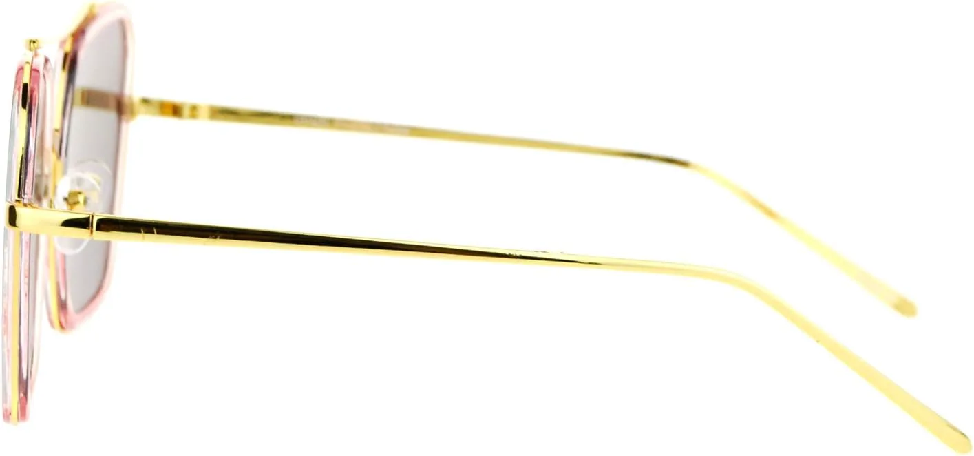 Женские модные солнцезащитные очки с уникальной квадратной оправой и плоскими зеркальными линзами, защита от УФ-излучения UV 400 PASTL, Pink Gold (Pink Mirror)
Женские модные солнцезащитные очки с уникальной квадратной оправой и плоскими зеркальными линзами, защита от УФ-излучения UV 400 PASTL, Pink Gold (Pink Mirror)