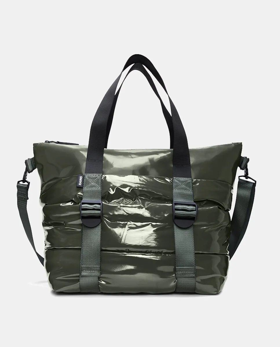 Миниатюрная стеганая сумка-тоут из комбинированной ткани Rains, зеленый
Миниатюрная стеганая сумка-тоут из комбинированной ткани Rains, зеленый