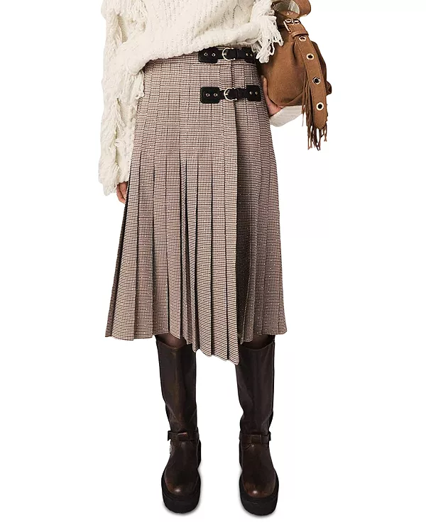 Плиссированная юбка «Гусиная клетка» от Jeligora Maje, коричневый
Плиссированная юбка «Гусиная клетка» от Jeligora Maje, коричневый