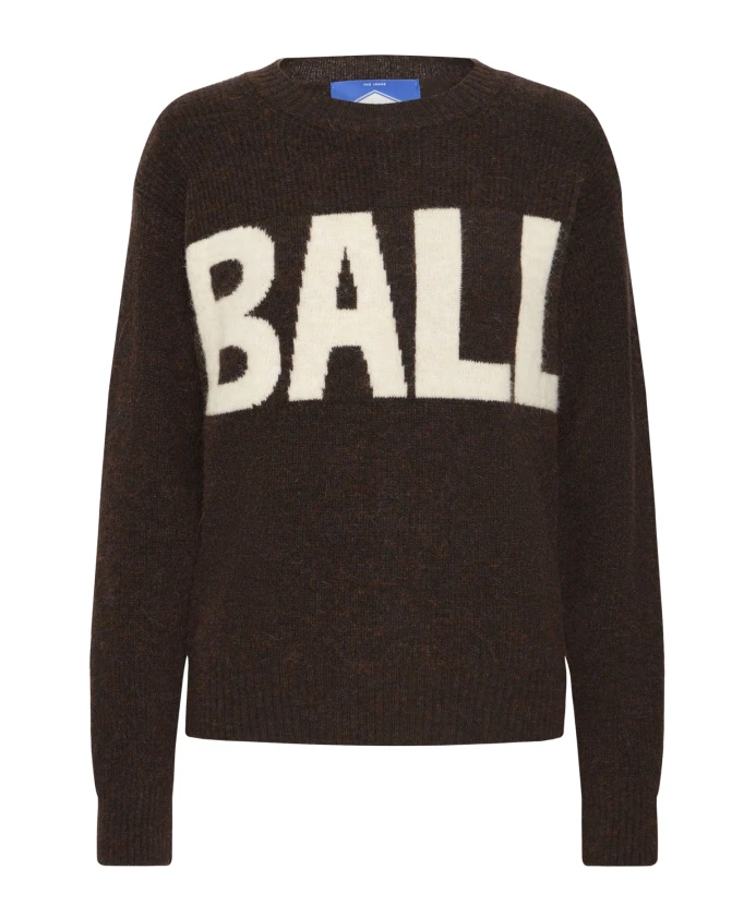 Пуловер с ребристым логотипом, кофейные зерна Ball, коричневый
Пуловер с ребристым логотипом, кофейные зерна Ball, коричневый