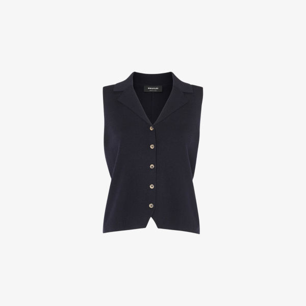 Жилетка Whistles Maisie на пуговицах, синий
Жилетка Whistles Maisie на пуговицах, синий