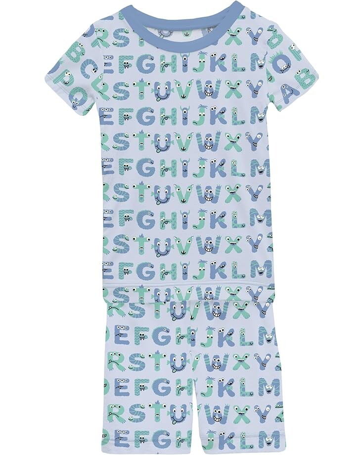 Пижама Kickee Pants Kids Print Short Sleeve Pajama Set with Shorts, цвет Dew ABC Monsters
Пижама Kickee Pants Kids Print Short Sleeve Pajama Set with Shorts, цвет Dew ABC Monsters