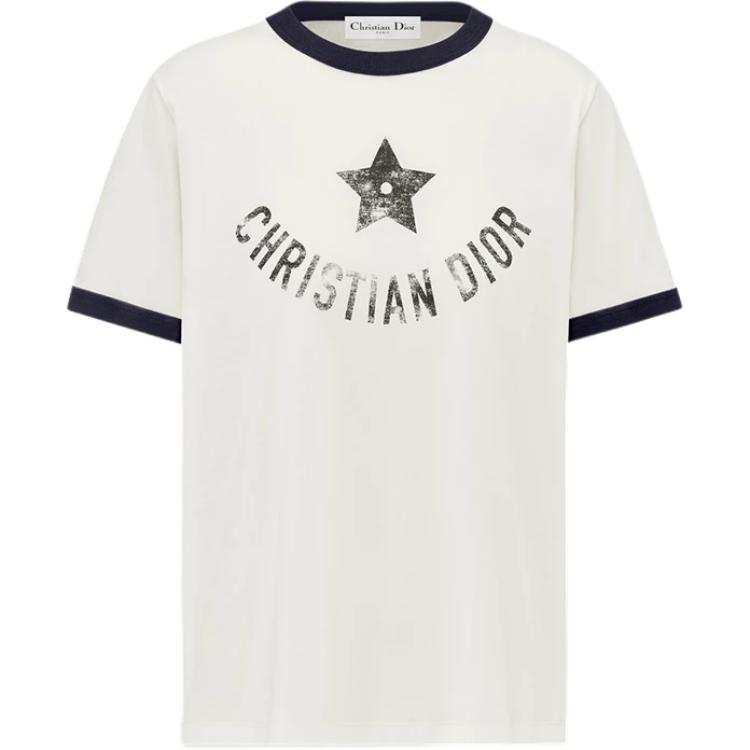 IVIERA Футболка с принтом логотипа и буквами Повседневная с круглым вырезом и короткими рукавами Женская Цвет экрю DIOR
IVIERA Футболка с принтом логотипа и буквами Повседневная с круглым вырезом и короткими рукавами Женская Цвет экрю DIOR