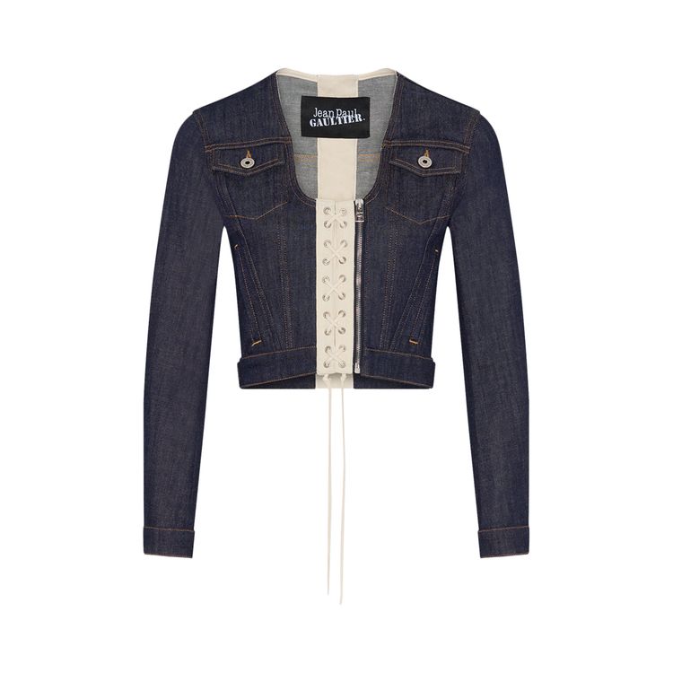 Куртка Jean Paul Gaultier Denim Jacket With Lacing Detail 'Indigo/Beige', синий
Куртка Jean Paul Gaultier Denim Jacket With Lacing Detail 'Indigo/Beige', синий