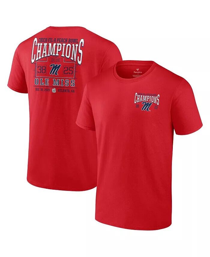 Мужская красная футболка Ole Miss Rebels 2023 Peach Bowl Champions Score Fanatics, красный
Мужская красная футболка Ole Miss Rebels 2023 Peach Bowl Champions Score Fanatics, красный