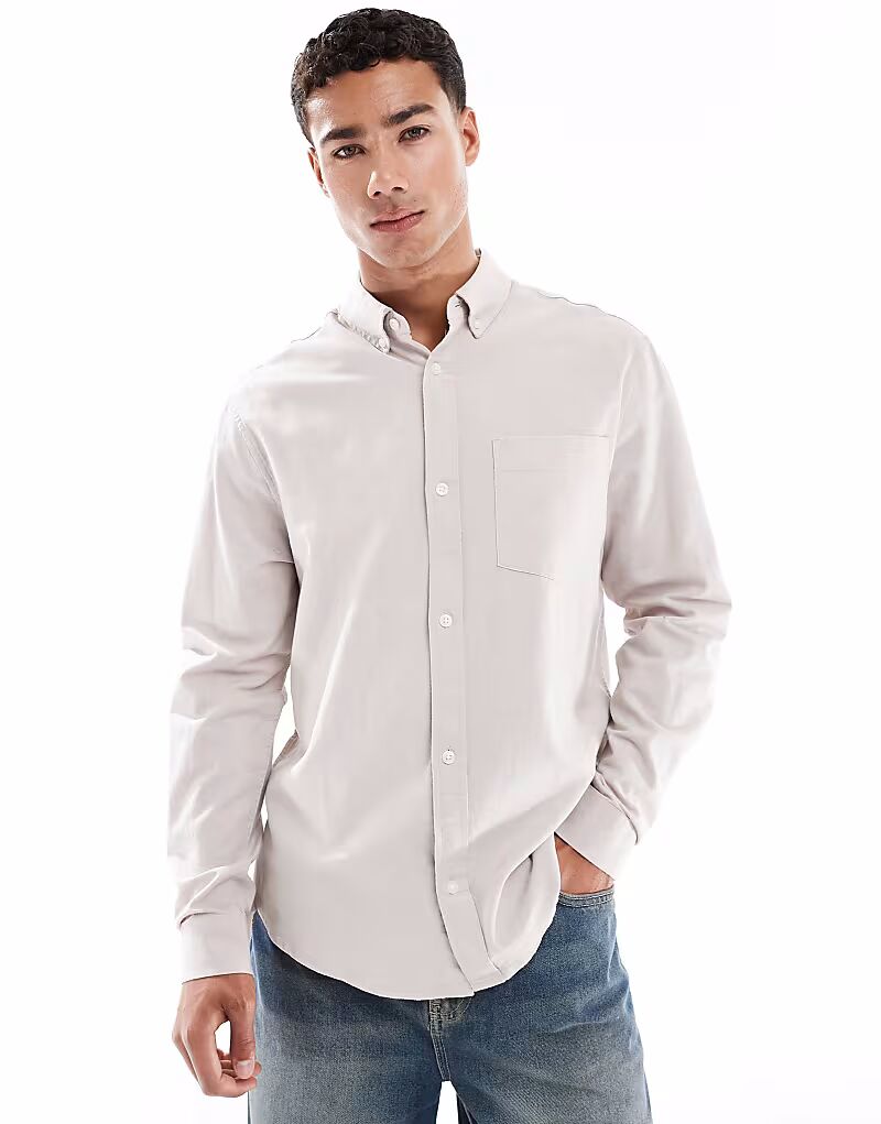 Рубашка оксфорд обычного цвета ASOS DESIGN в каменном цвете
Рубашка оксфорд обычного цвета ASOS DESIGN в каменном цвете