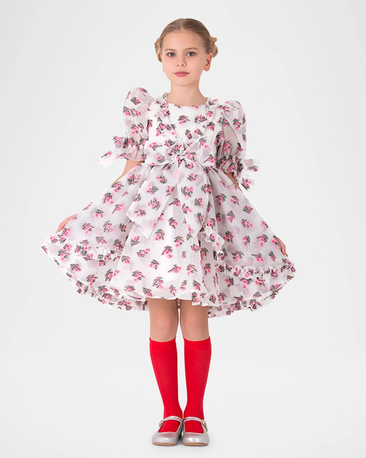 Платье для девочки с пышными рукавами и цветочным принтом, размер 3T-12 Mama Luma, цвет Ecru
Платье для девочки с пышными рукавами и цветочным принтом, размер 3T-12 Mama Luma, цвет Ecru