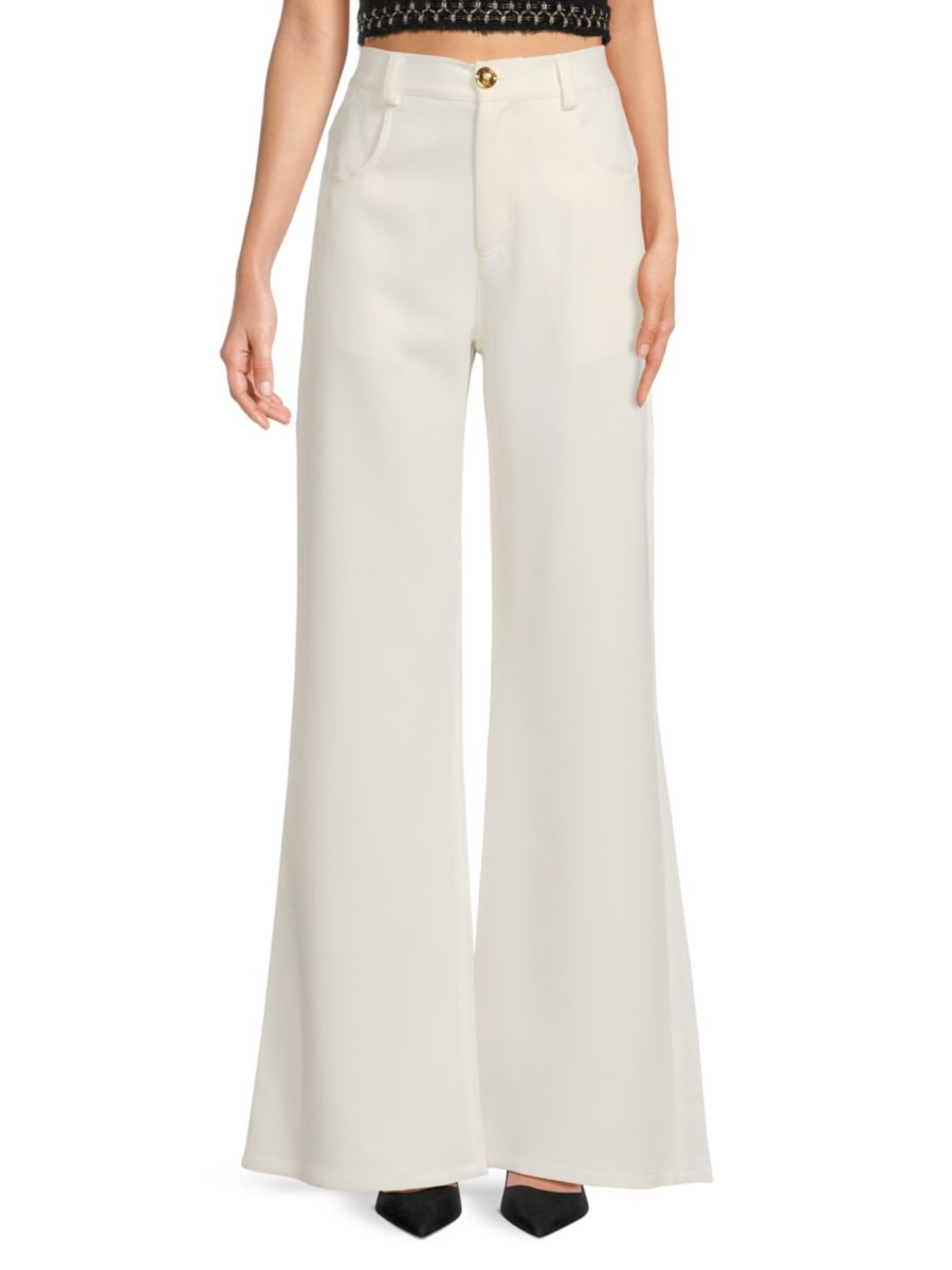 Широкие брюки из крепа Giambattista Valli, слоновая кость
Широкие брюки из крепа Giambattista Valli, слоновая кость