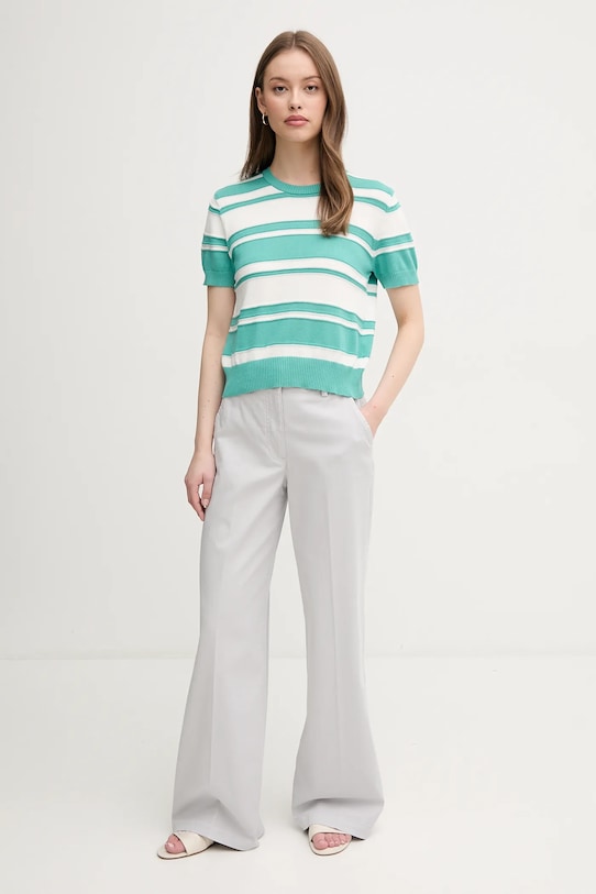 Хлопковый свитер United Colors Of Benetton, бирюзовый 
Хлопковый свитер United Colors Of Benetton, бирюзовый