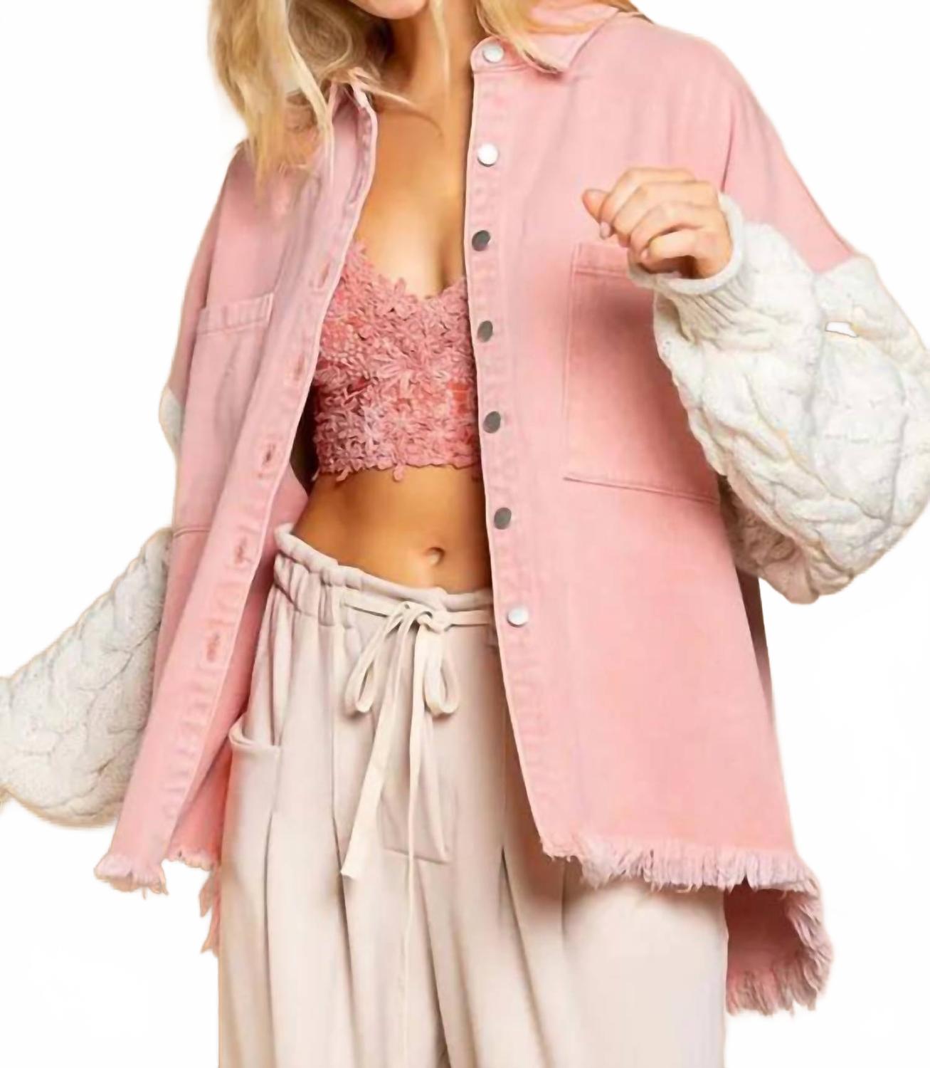 Джинсовая куртка Denim Dreams в цвете пунцовый розовый/слоновая кость POL
Джинсовая куртка Denim Dreams в цвете пунцовый розовый/слоновая кость POL