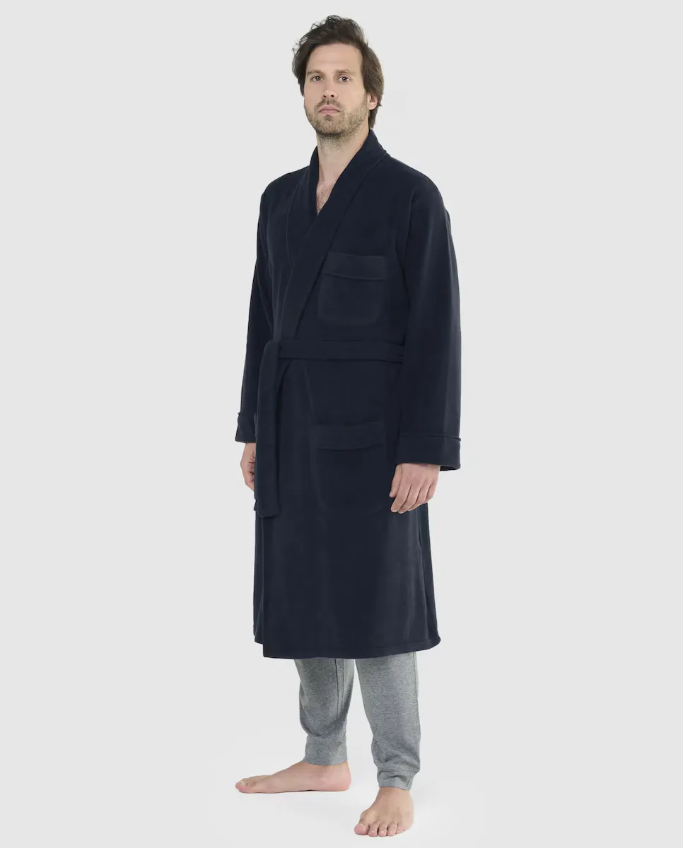 Мужской синий флисовый халат El Búho Nocturno, тёмно-синий
Мужской синий флисовый халат El Búho Nocturno, тёмно-синий
