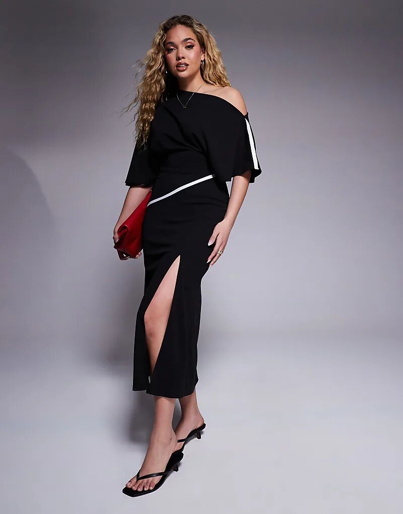 Платье миди с контрастной отделкой и спущенным плечом ASOS DESIGN
Платье миди с контрастной отделкой и спущенным плечом ASOS DESIGN