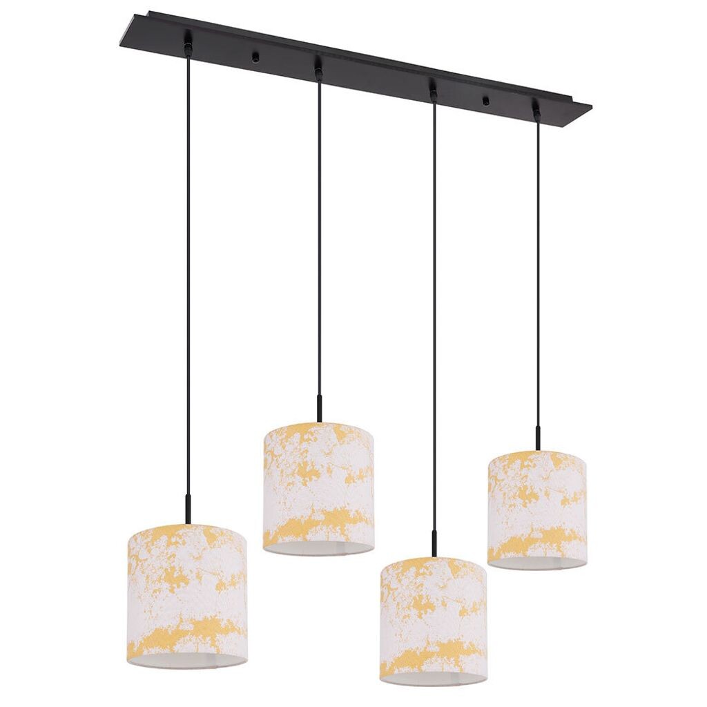 Подвесной светильник, 4 лампочки, текстиль, черно-белый, золотой, L 100см Globo Lighting
Подвесной светильник, 4 лампочки, текстиль, черно-белый, золотой, L 100см Globo Lighting