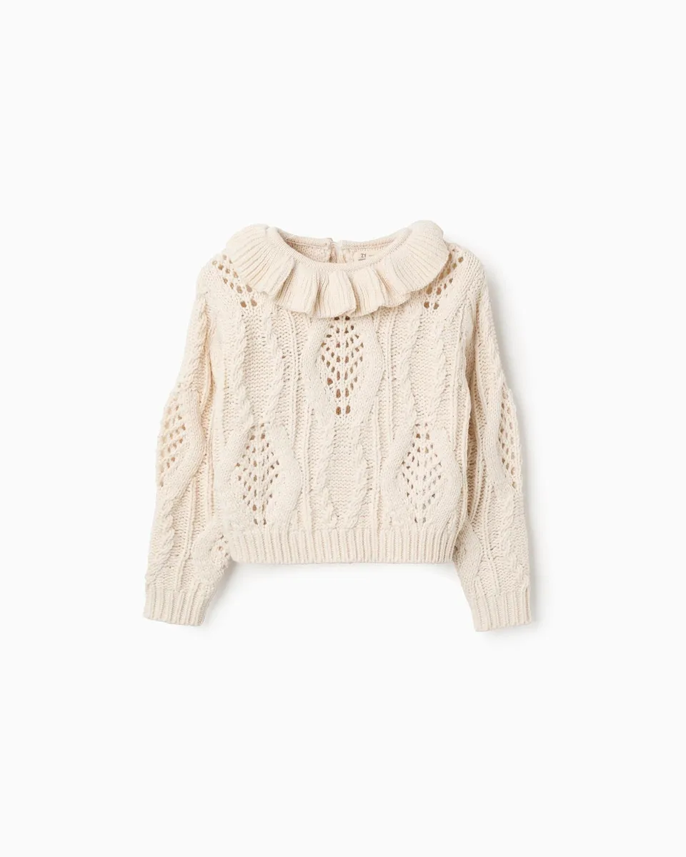 Детский свитер с рюшами Zippy, бежевый
Детский свитер с рюшами Zippy, бежевый