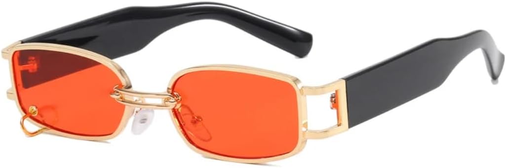 Модные панк-солнцезащитные очки для мужчин и женщин, роскошные солнцезащитные очки в маленькой оправе, металлические зеркальные, с защитой от УФ-излучения UV400 VVTWSSW, Gold Red
Модные панк-солнцезащитные очки для мужчин и женщин, роскошные солнцезащитные очки в маленькой оправе, металлические зеркальные, с защитой от УФ-излучения UV400 VVTWSSW, Gold Red