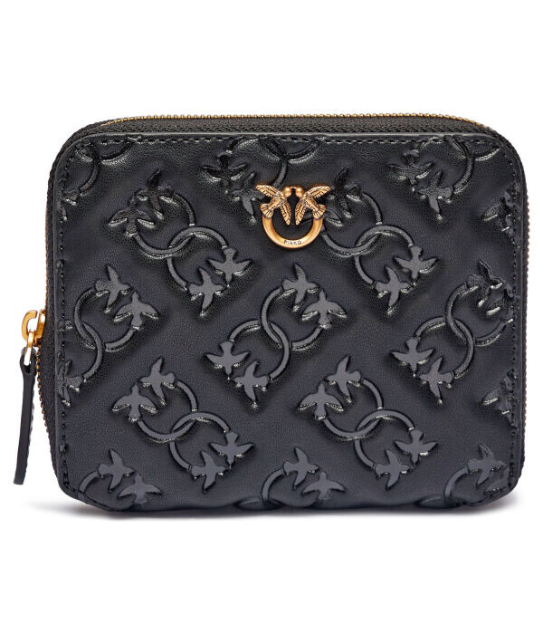 Кошелек женский Pinko кожаный с тиснением, черный
Кошелек женский Pinko кожаный с тиснением, черный