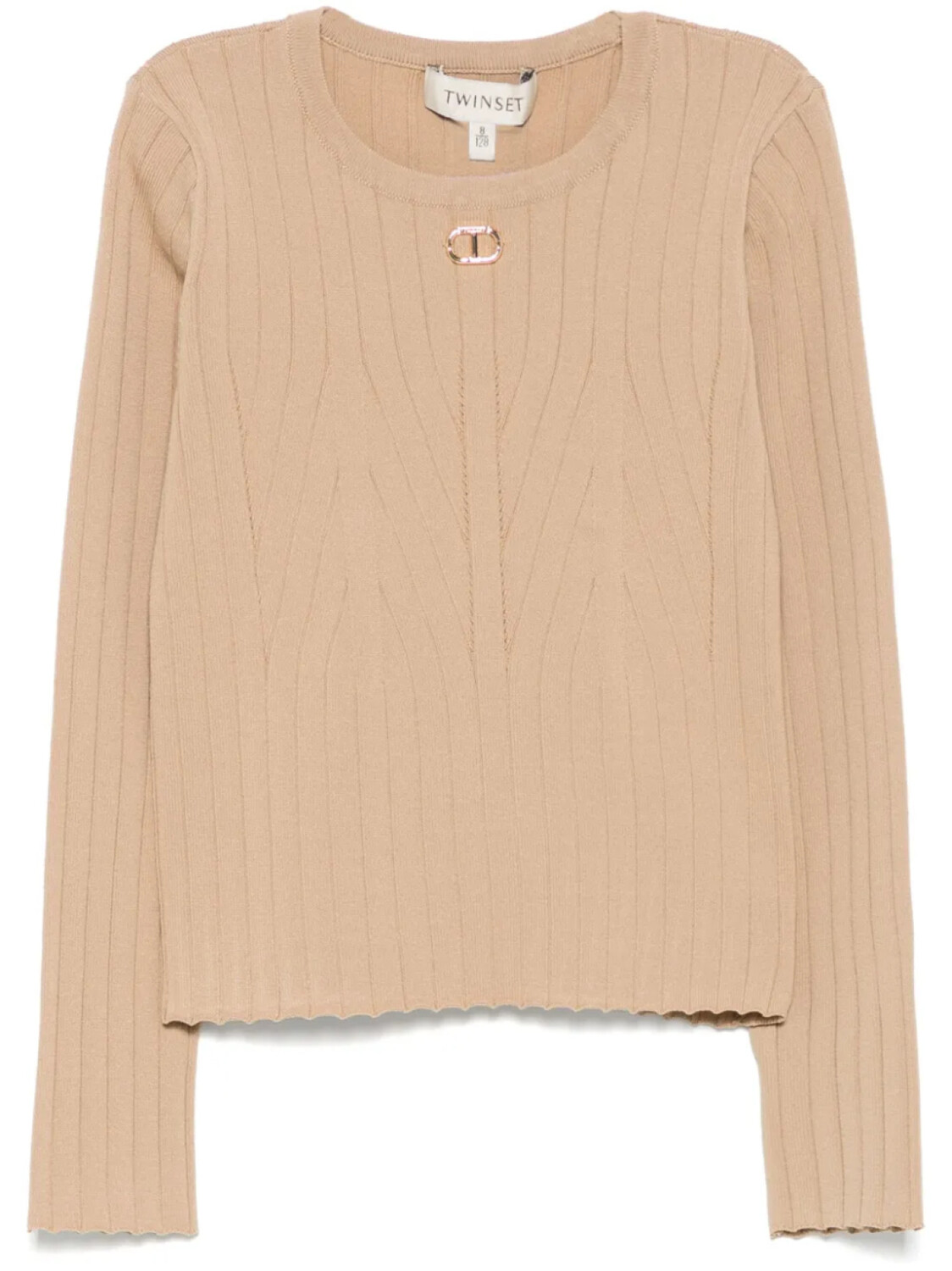 Детский свитер с логотипом TWINSET TWINSET Kids, нейтральный 
Детский свитер с логотипом TWINSET TWINSET Kids, нейтральный