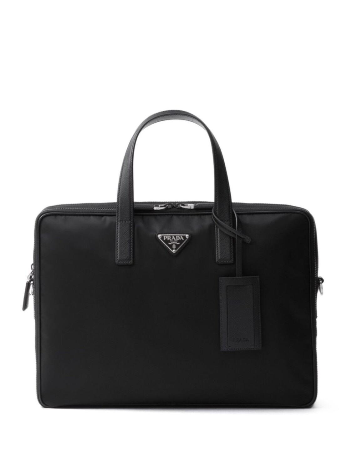 Prada сумка для ноутбука с логотипом, черный 
Prada сумка для ноутбука с логотипом, черный