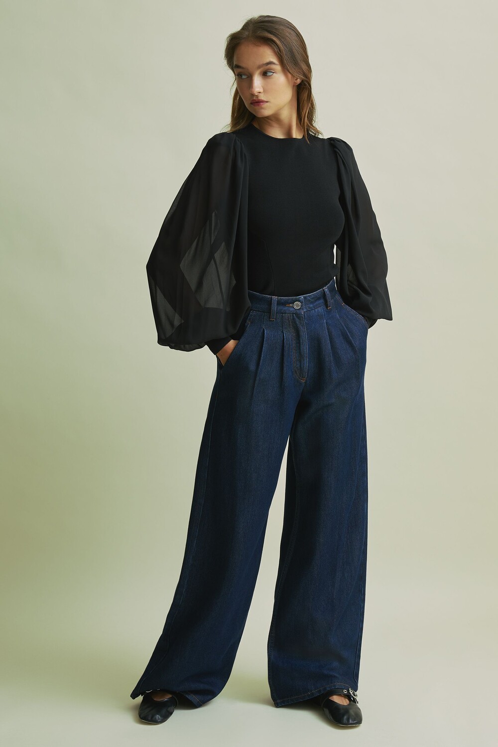 Гибридный трикотажный прозрачный рукав верх Florere, черный
Гибридный трикотажный прозрачный рукав верх Florere, черный