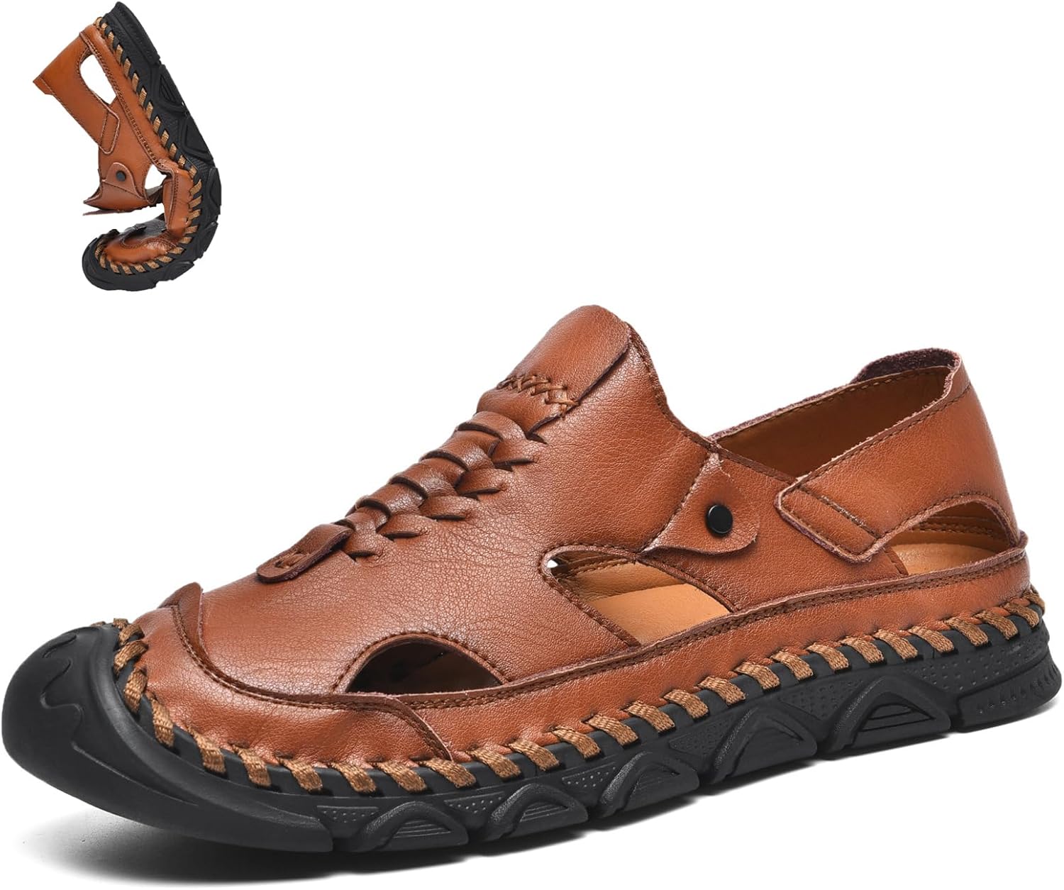 Мужские сандалии-слипоны с закрытым носком из натуральной кожи, летние повседневные сандалии-лоферы на плоской подошве, дышащие и удобные с мягкой подошвой для пляжа и прогулок Kctrfsj, коричневый
Мужские сандалии-слипоны с закрытым носком из натуральной кожи, летние повседневные сандалии-лоферы на плоской подошве, дышащие и удобные с мягкой подошвой для пляжа и прогулок Kctrfsj, коричневый