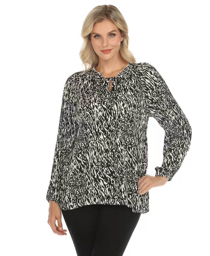 Женская блузка в крестьянском стиле с принтом White Mark, мультиколор
Женская блузка в крестьянском стиле с принтом White Mark, мультиколор