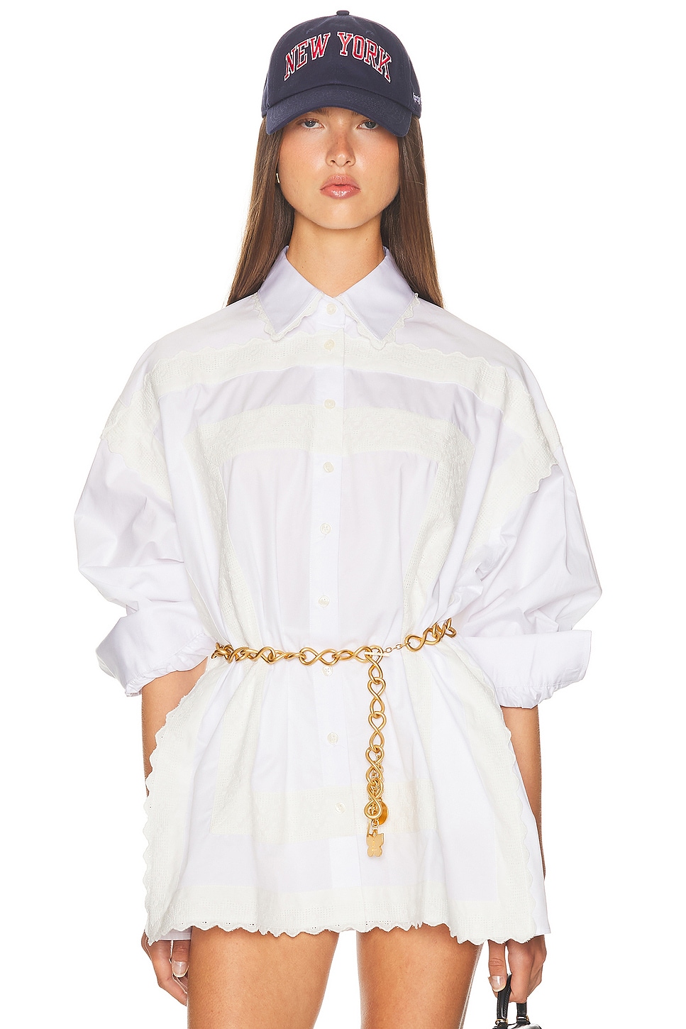 Летняя рубашка с винтажной швейцарской вышивкой Helsa, White
Летняя рубашка с винтажной швейцарской вышивкой Helsa, White