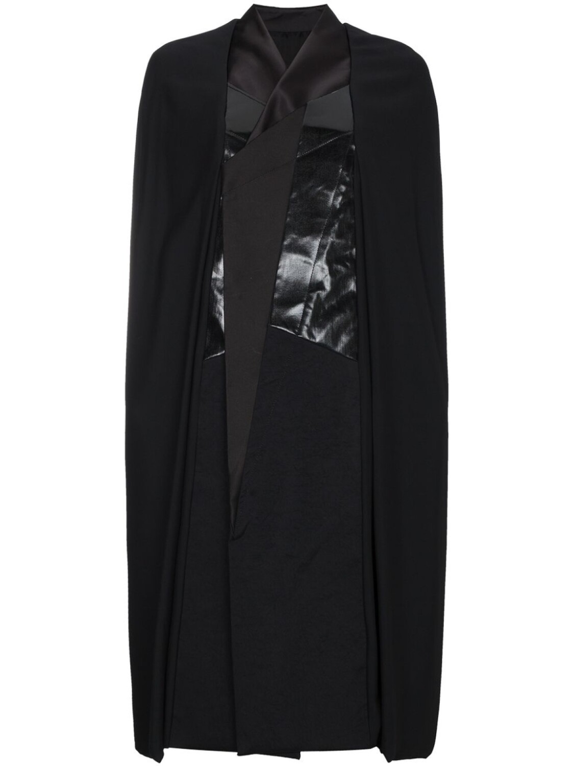 Rick Owens пальто-кейп с кожаной отделкой, черный
Rick Owens пальто-кейп с кожаной отделкой, черный