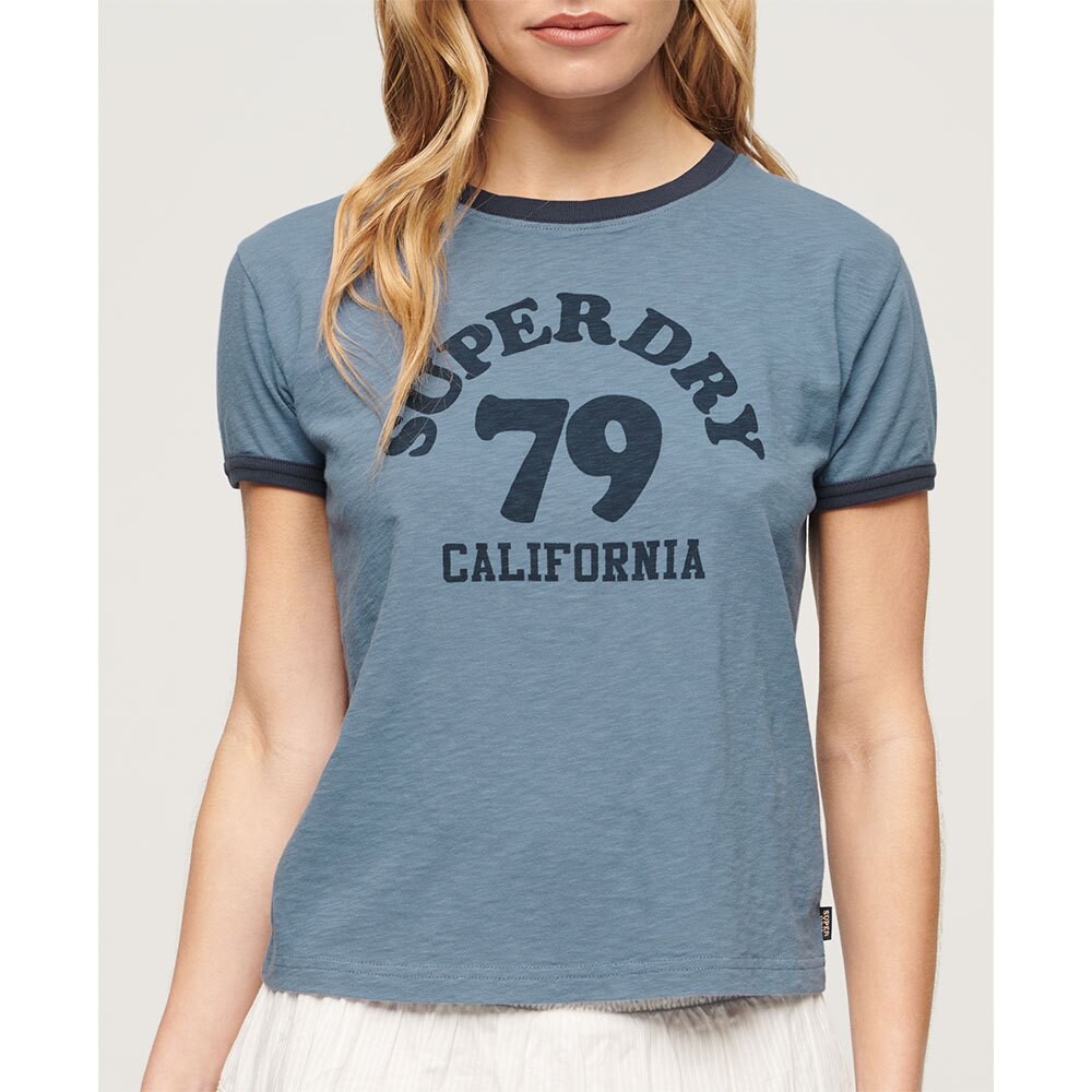 Футболка с коротким рукавом Superdry Beach Graphic Fitted Ringer, синий
Футболка с коротким рукавом Superdry Beach Graphic Fitted Ringer, синий