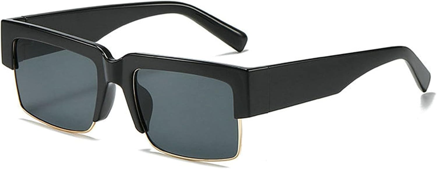 Willochra Модные солнцезащитные очки с широкими дужками для женщин, винтажные плоские прямоугольные солнцезащитные очки в стиле Y2k для мужчин, черные градиентные очки в стиле хип-хоп, Black
Willochra Модные солнцезащитные очки с широкими дужками для женщин, винтажные плоские прямоугольные солнцезащитные очки в стиле Y2k для мужчин, черные градиентные очки в стиле хип-хоп, Black