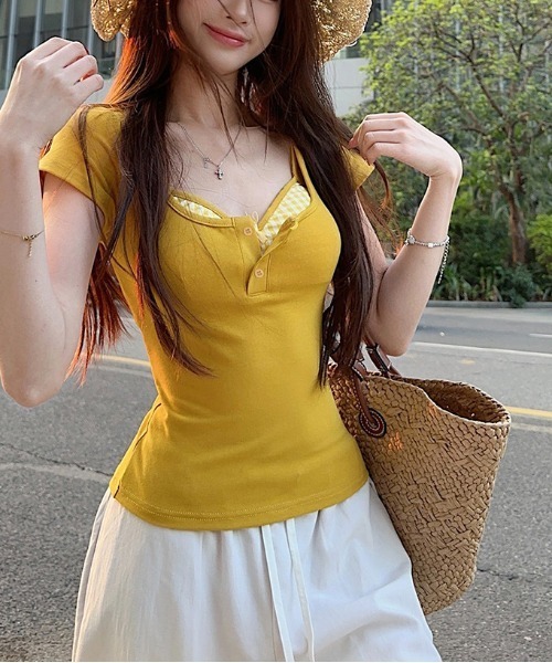 Gossip!ロサンゼルス Топ укороченный многослойный Y2K Gossip, цвет горчичный
Gossip!ロサンゼルス Топ укороченный многослойный Y2K Gossip, цвет горчичный