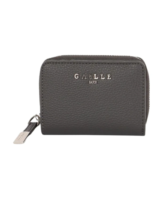 Мини-Кошелек из серой экокожи с логотипом Gaã«Lle Paris, черный
Мини-Кошелек из серой экокожи с логотипом Gaã«Lle Paris, черный