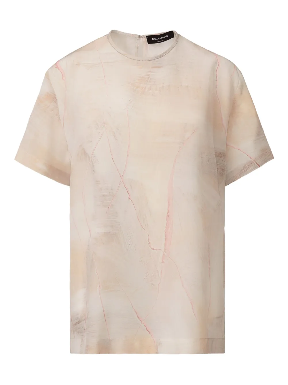 Футболка с принтом Fabiana Filippi, нейтральный 
Футболка с принтом Fabiana Filippi, нейтральный