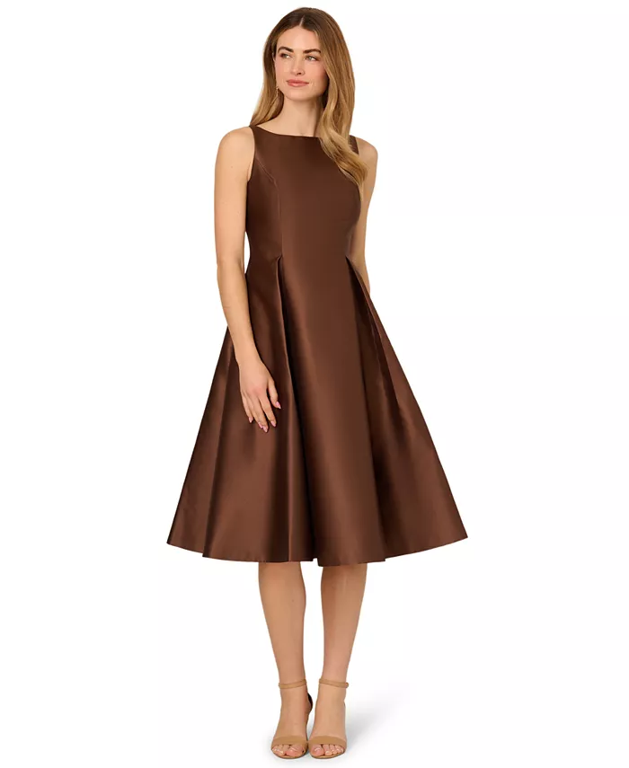 Женское платье миди с лодочкой и расклешенным низом Adrianna Papell, коричневый
Женское платье миди с лодочкой и расклешенным низом Adrianna Papell, коричневый