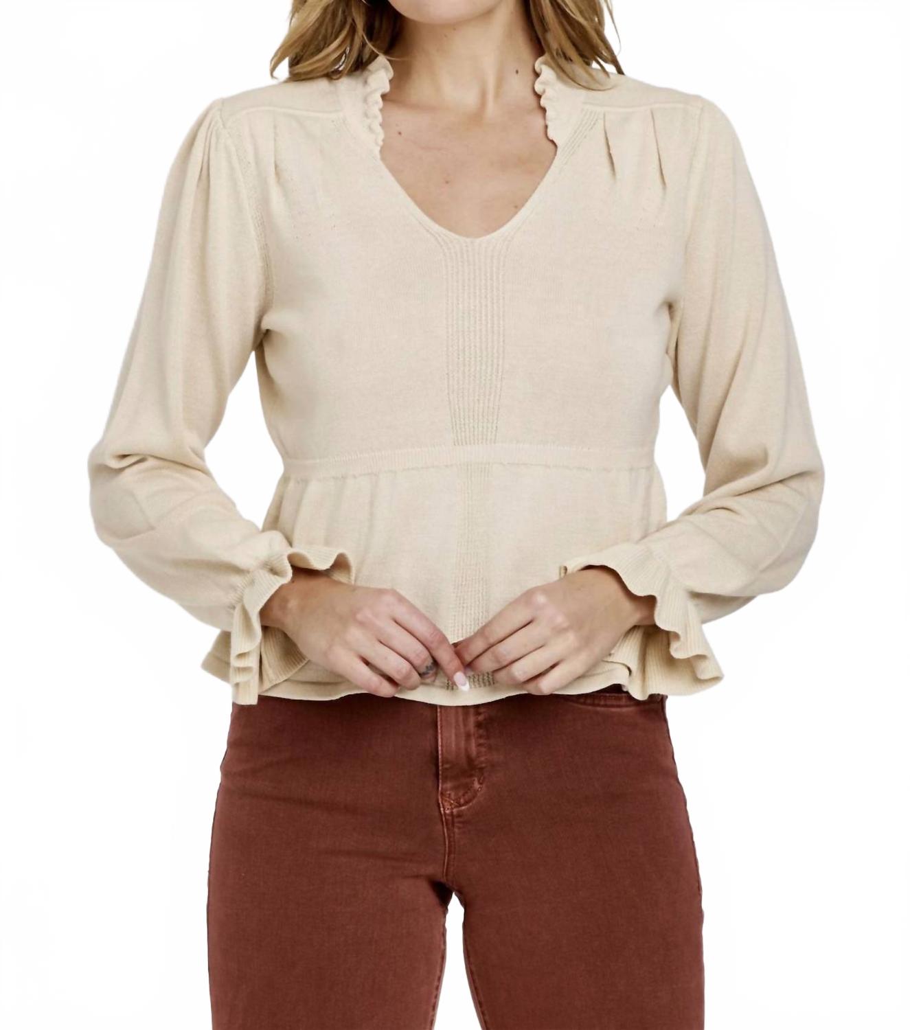 Рейчел Блузка с рюшами в винтажном кремовом цвете Another Love
Рейчел Блузка с рюшами в винтажном кремовом цвете Another Love