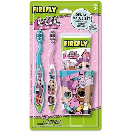 LOL Surprise Dental Set Зубные щетки Стакан для зубной пасты для детей от 3 лет L.O.L. Surprise
LOL Surprise Dental Set Зубные щетки Стакан для зубной пасты для детей от 3 лет L.O.L. Surprise