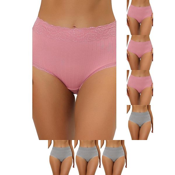 8 пар женских трусиков с высокой талией, утягивающие живот, комфортные с кружевной отделкой и резинкой Inspire Chic, Pink Gray
8 пар женских трусиков с высокой талией, утягивающие живот, комфортные с кружевной отделкой и резинкой Inspire Chic, Pink Gray