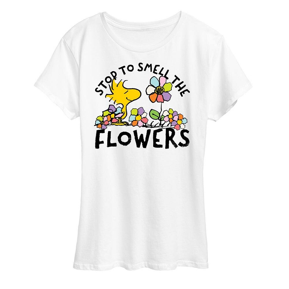 Женская футболка с рисунком Peanuts Woodstock Smell The Flowers Licensed Character, белый
Женская футболка с рисунком Peanuts Woodstock Smell The Flowers Licensed Character, белый