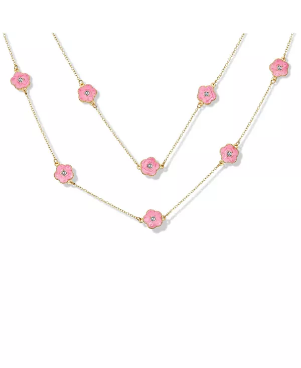 Модное ожерелье из эмалевых цветов с позолотой и кристаллами 36 дюймов Bling Jewelry, pink
Модное ожерелье из эмалевых цветов с позолотой и кристаллами 36 дюймов Bling Jewelry, pink