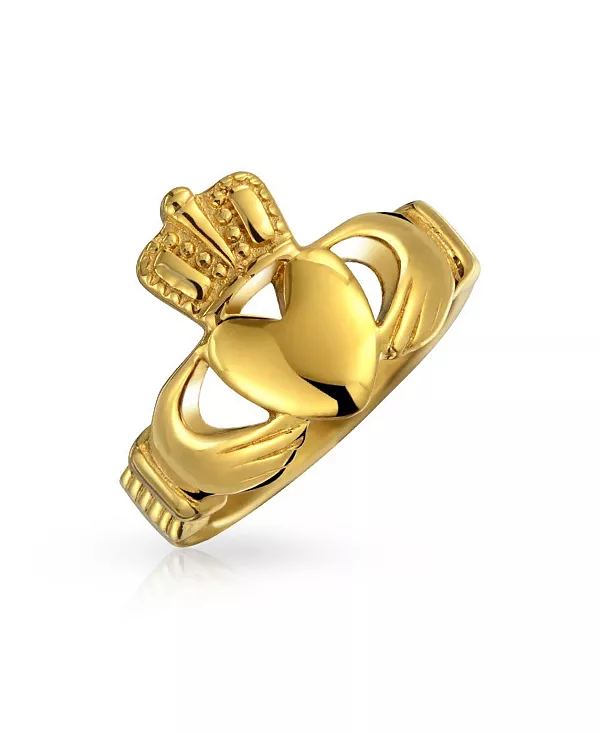 Кольцо дружбы с кельтским узором из нержавеющей стали в форме сердца, серебряный, золотой оттенок, Кладдах Bling Jewelry, gold-tone
Кольцо дружбы с кельтским узором из нержавеющей стали в форме сердца, серебряный, золотой оттенок, Кладдах Bling Jewelry, gold-tone