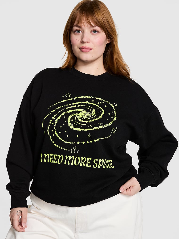 Толстовка свободного кроя из флиса Ivy Pink, черный
Толстовка свободного кроя из флиса Ivy Pink, черный