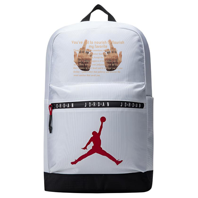 Jordan Полиэстеровый рюкзак унисекс белый, American Middle Finger
Jordan Полиэстеровый рюкзак унисекс белый, American Middle Finger