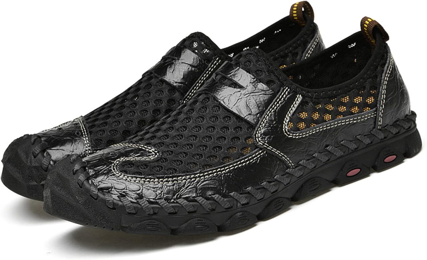 Мужские лоферы DevilAngel, летние с сеткой, дышащие кожаные мокасины для прогулок и воды, ручная строчка из Италии, удобная обувь на плоской подошве для улицы, черный
Мужские лоферы DevilAngel, летние с сеткой, дышащие кожаные мокасины для прогулок и воды, ручная строчка из Италии, удобная обувь на плоской подошве для улицы, черный