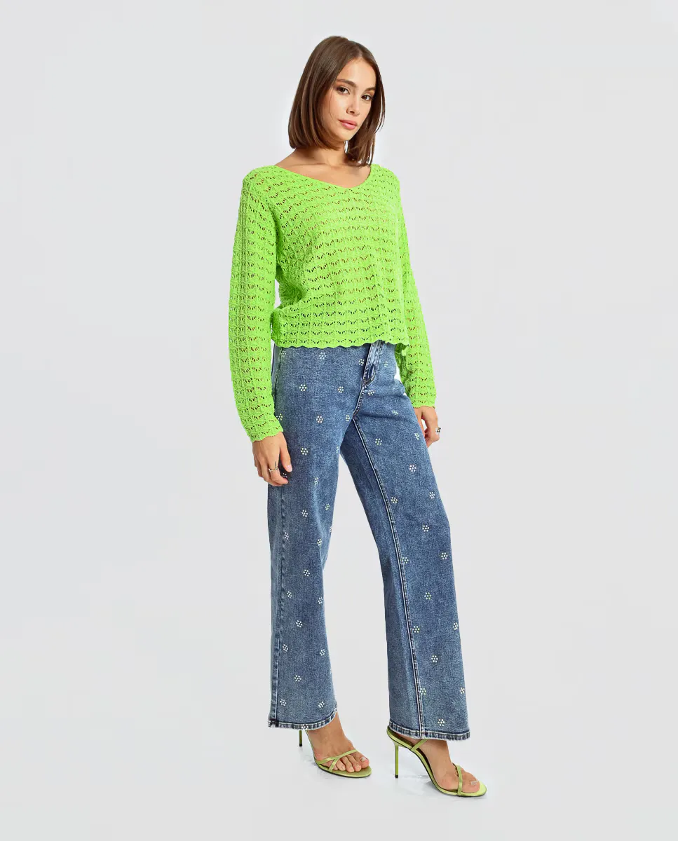 Женский джемпер с длинным рукавом из смесовой пряжи Lili Sidonio, зеленый
Женский джемпер с длинным рукавом из смесовой пряжи Lili Sidonio, зеленый