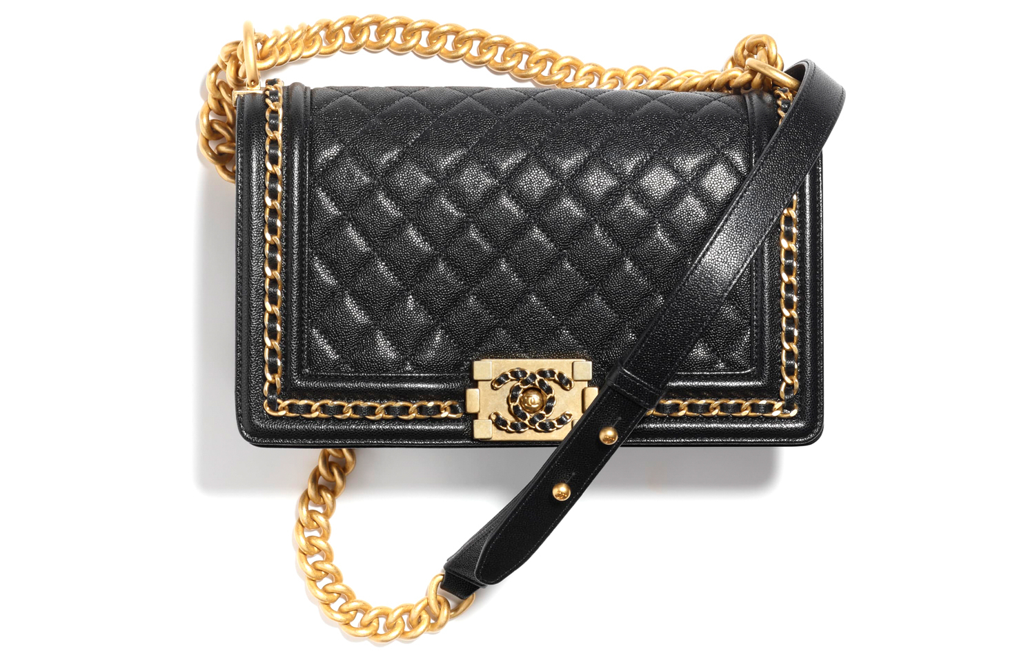 CHANEL Блестящая зернистая кожаная сумка через плечо с клапаном и цепочкой
CHANEL Блестящая зернистая кожаная сумка через плечо с клапаном и цепочкой