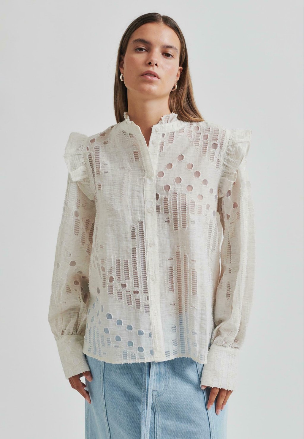 Блузка на пуговицах Second Female, бежевый
Блузка на пуговицах Second Female, бежевый