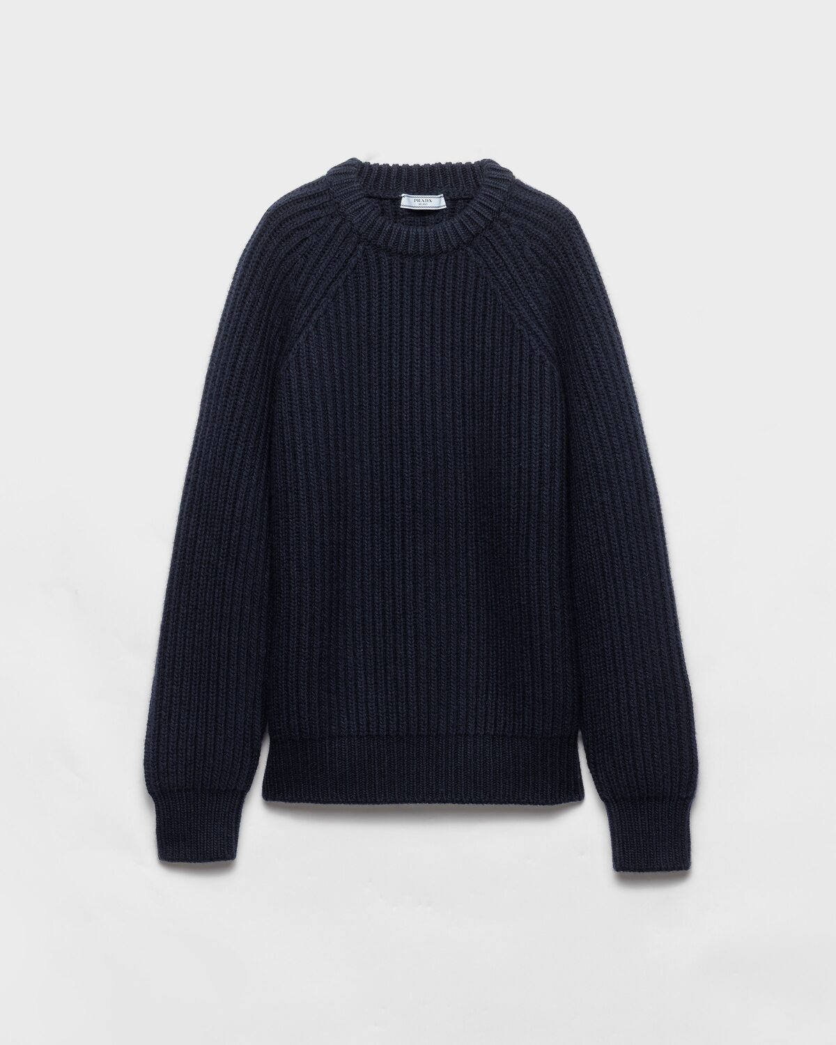 Свитер с круглым вырезом из шерсти и кашемира Prada, синий
Свитер с круглым вырезом из шерсти и кашемира Prada, синий