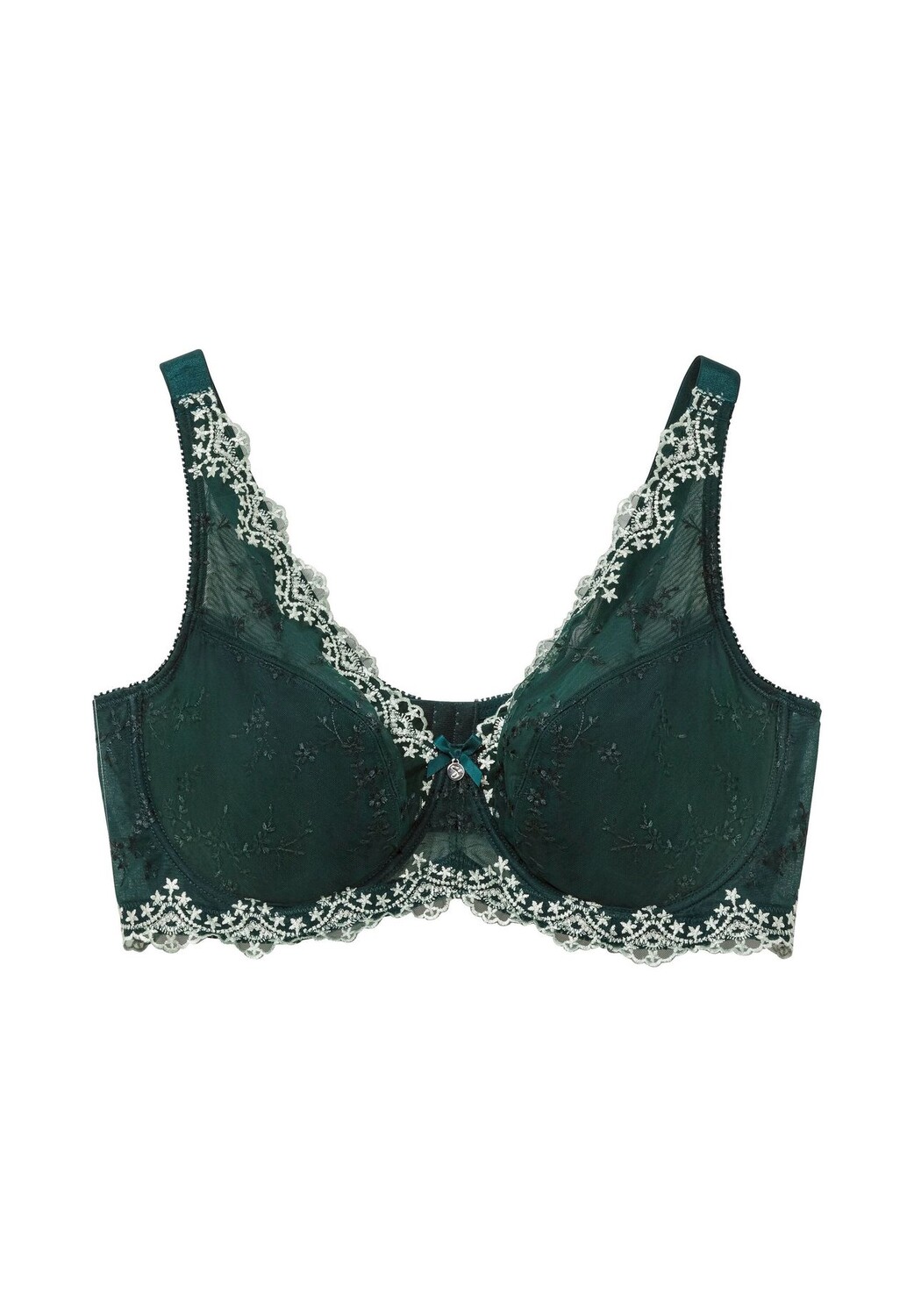 Бюстгальтер на косточках с кружевом и подкладкой под чашечками Sheego, темно-зеленый
Бюстгальтер на косточках с кружевом и подкладкой под чашечками Sheego, темно-зеленый