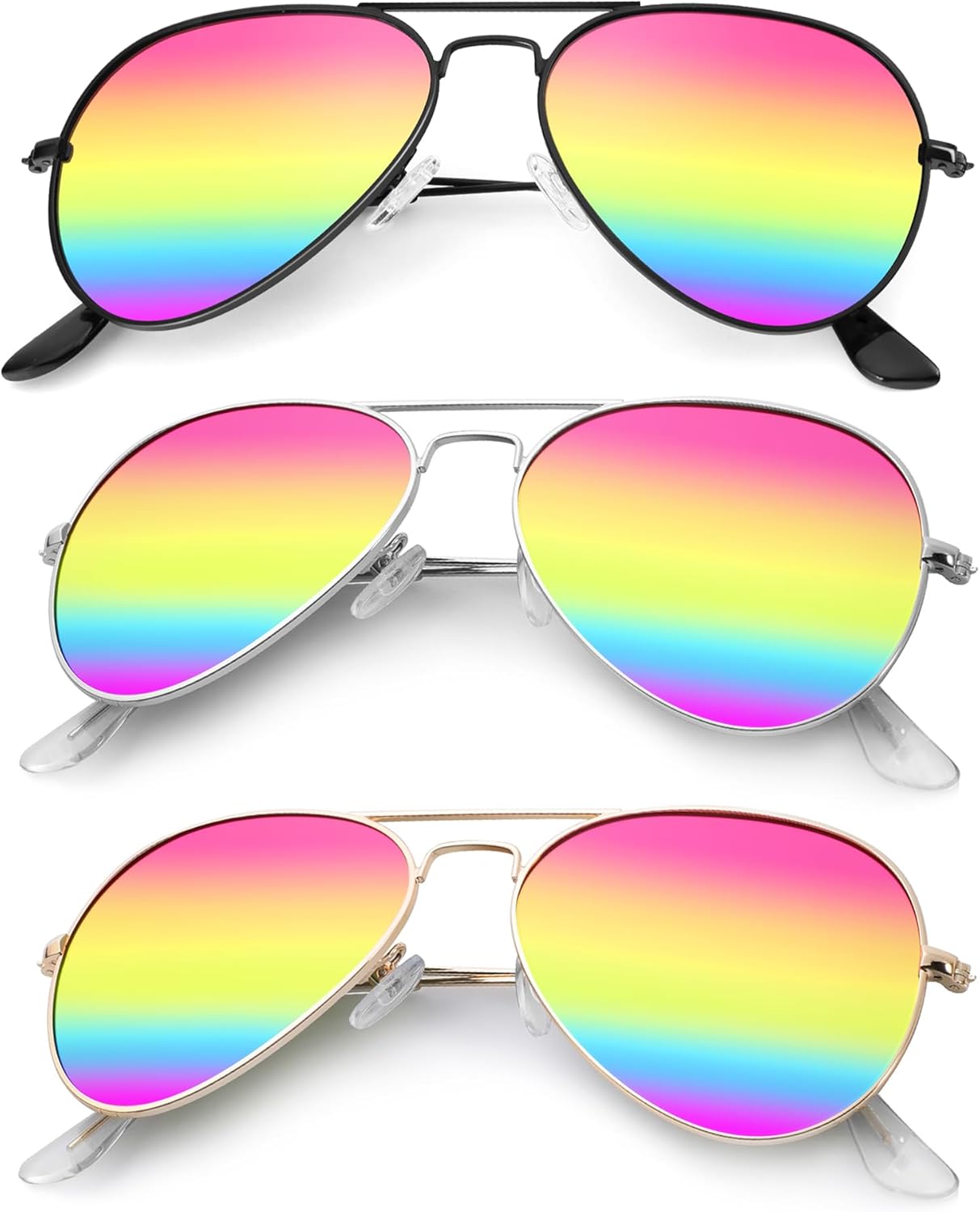 Классические солнцезащитные очки-авиаторы KALIYADI для мужчин и женщин, очки для вождения, поляризованные линзы, блокирующие УФ-излучение, F (3 Pack) Black Rainbow/Gold Rainbow/Silver Rainbow
Классические солнцезащитные очки-авиаторы KALIYADI для мужчин и женщин, очки для вождения, поляризованные линзы, блокирующие УФ-излучение, F (3 Pack) Black Rainbow/Gold Rainbow/Silver Rainbow