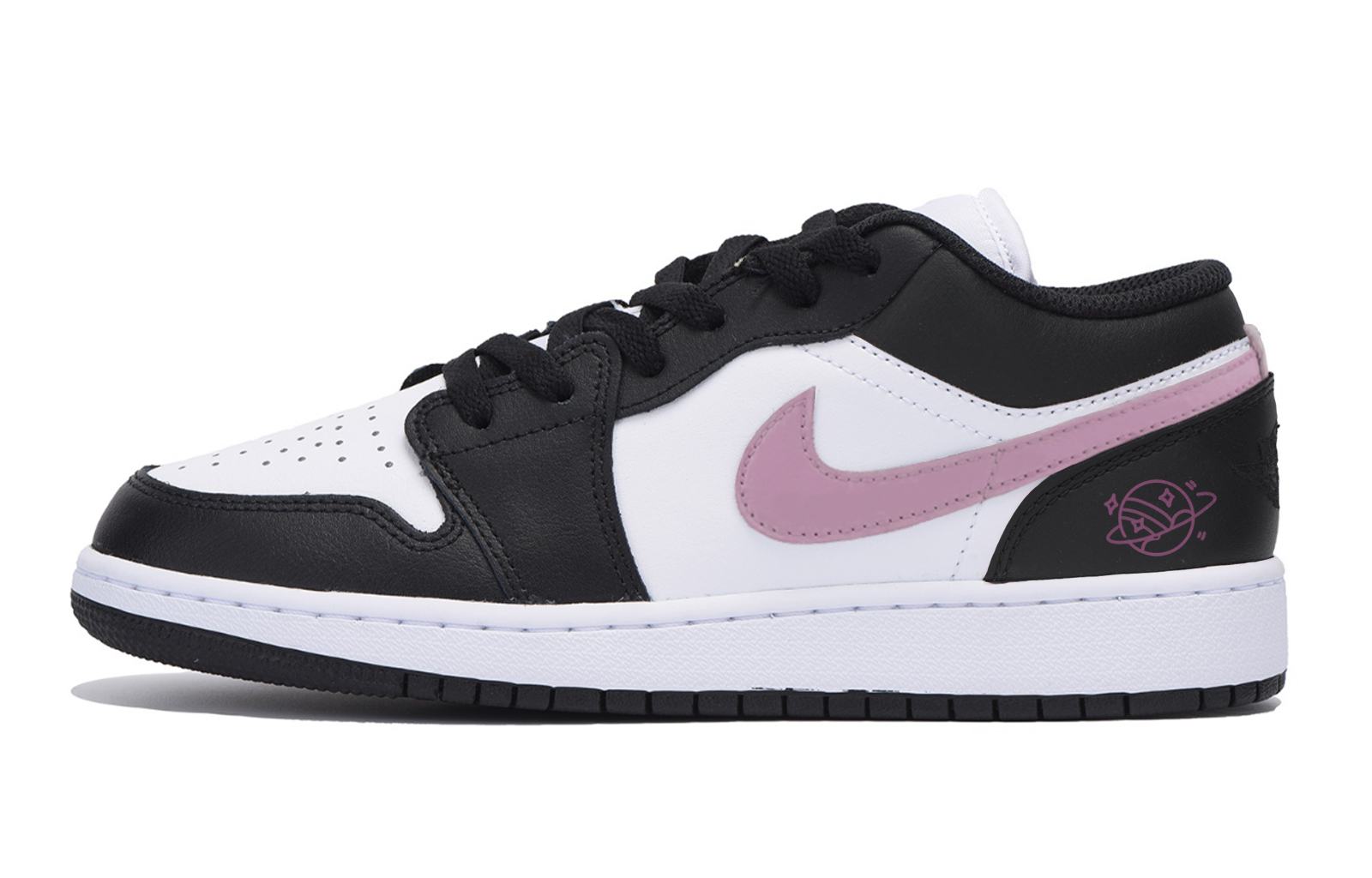 Jordan Износостойкие, нескользящие, низкие, винтажные баскетбольные кроссовки Air 1, мужские, цвет: черный, белый, розовый
Jordan Износостойкие, нескользящие, низкие, винтажные баскетбольные кроссовки Air 1, мужские, цвет: черный, белый, розовый
